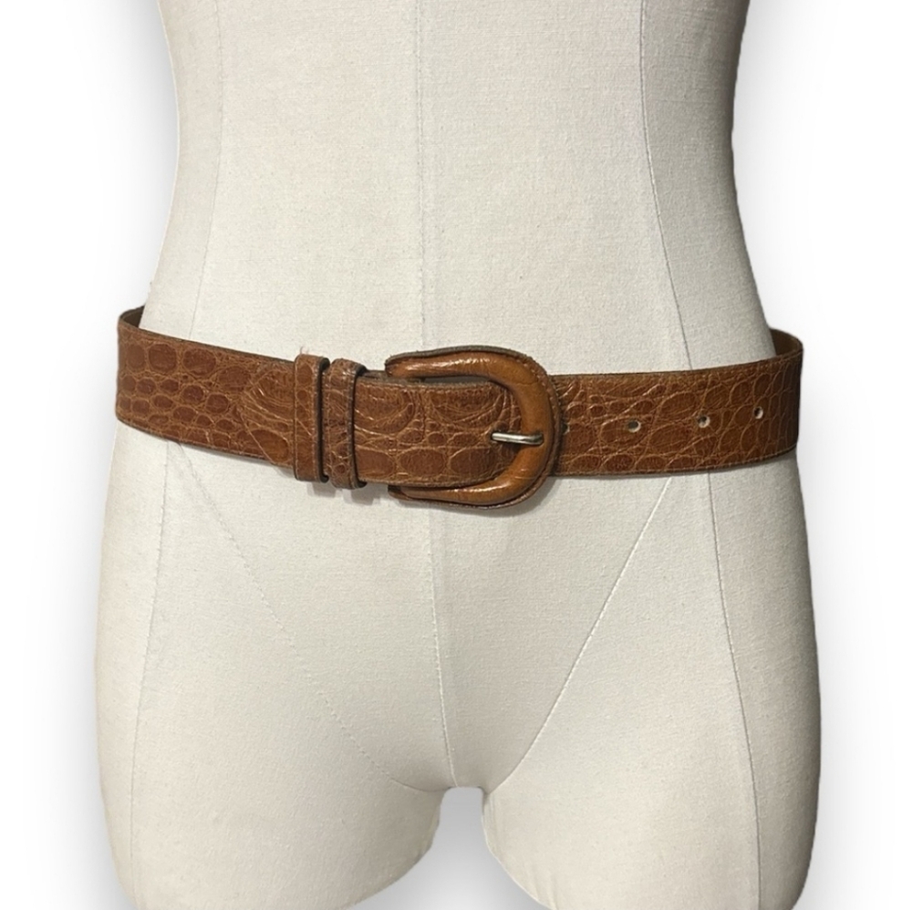 CIPRIANI Italian Alligator Calfskin Belt VINTAGE!